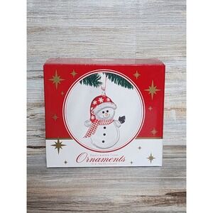 Glass‎ Baron Snowman Buttons Glass Christmas Ornament W3 376-B Handcrafted Hat